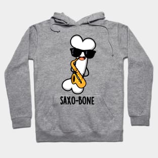 Saxo-bone Funny Bone Music Instrument Pun Hoodie